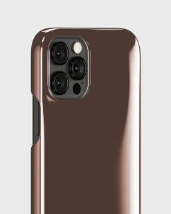 HoldIt Puffy Case iPhone 12/12 Pro Chocolate Brun Hot