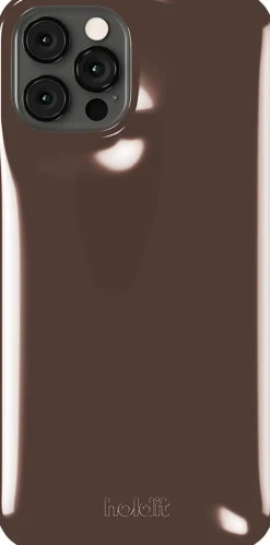 HoldIt Puffy Case iPhone 12/12 Pro Chocolate Brun Hot