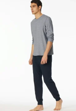 Schiesser Pyjama Long Nightblue Discount