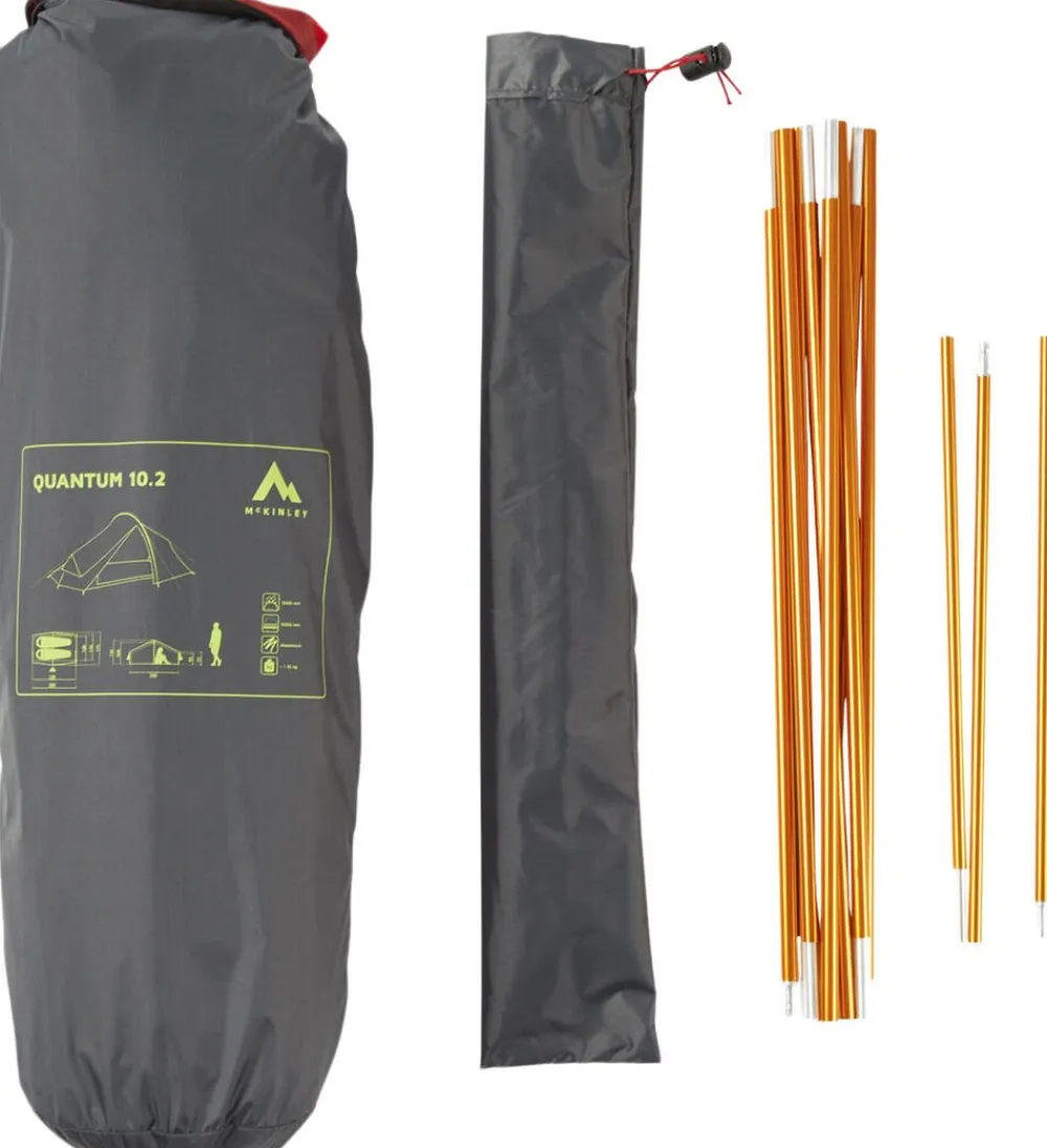 MCKINLEY Quantum 10. 2, kuppeltelt med et rum Rød