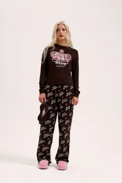 Dame Juicy Couture QUEEN OF SLEEP LS PYJAMA SET