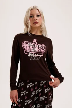 Dame Juicy Couture QUEEN OF SLEEP LS PYJAMA SET