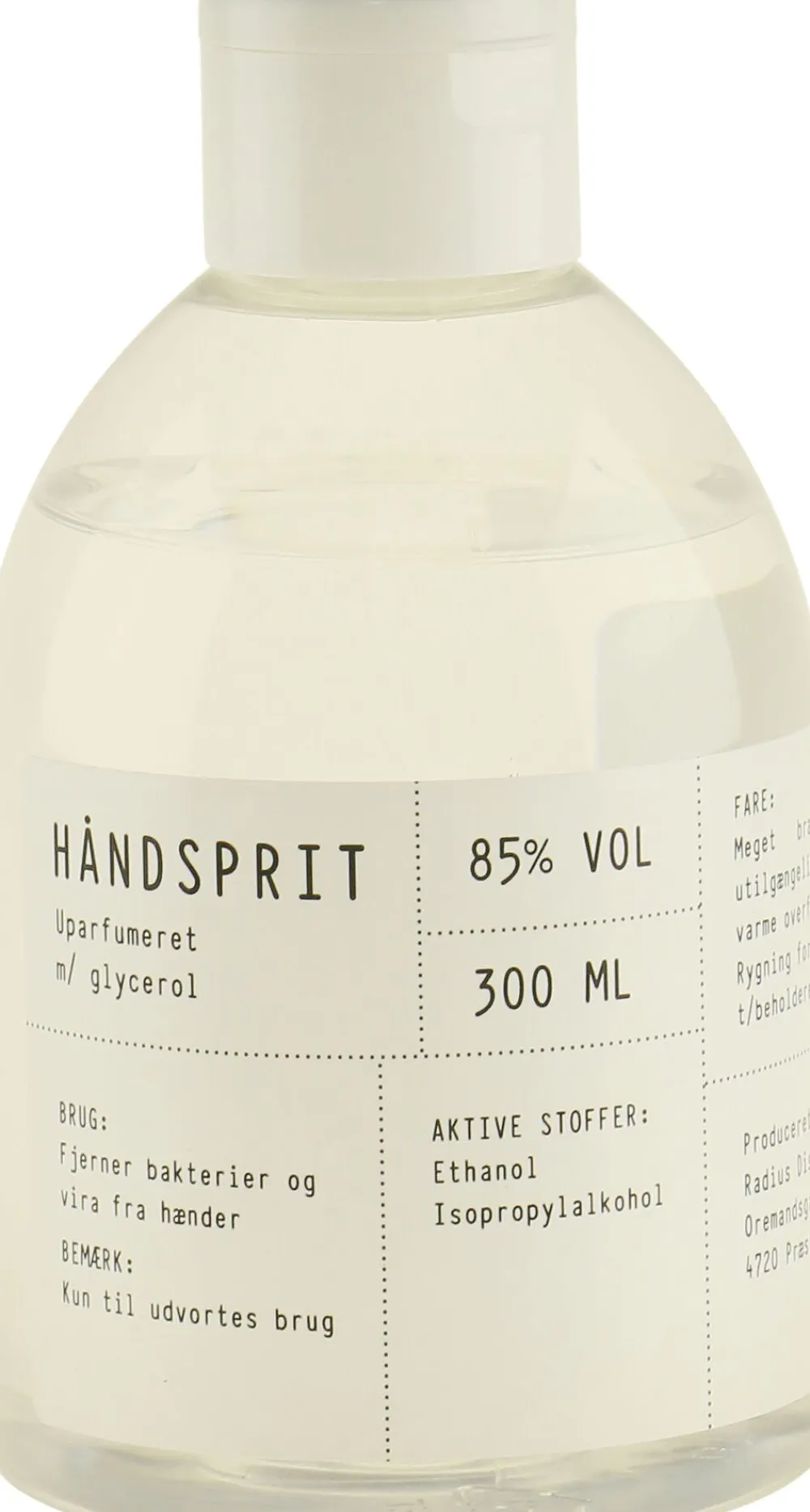 Lyngby Vinkælder Radius Håndsprit 85% pet 30cl.