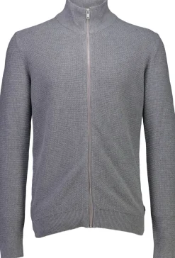 Lindbergh Recycle structure zip cardigan Dk grey Clearance