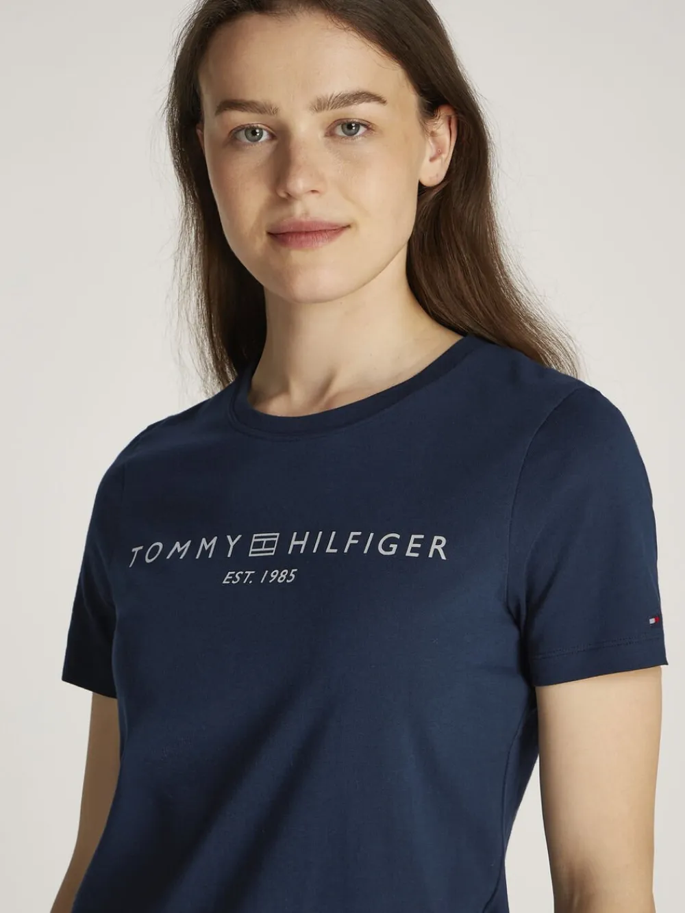 Dame Tommy Hilfiger REG CORP LOGO C-NK SS