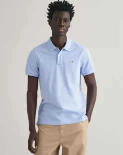 Gant REG SHIELD SS PIQUE POLO Capri blue New