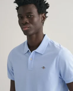 Gant REG SHIELD SS PIQUE POLO Capri blue New