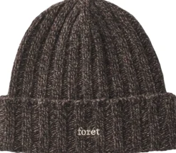 Forét RELAX RIB PUZZLE BEANIE Brown