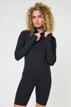 Reset Long Sleeve Mock Neck, Half Zip><noscript><img width=