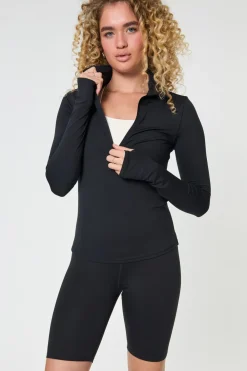 Reset Long Sleeve Mock Neck, Half Zip><noscript><img width=