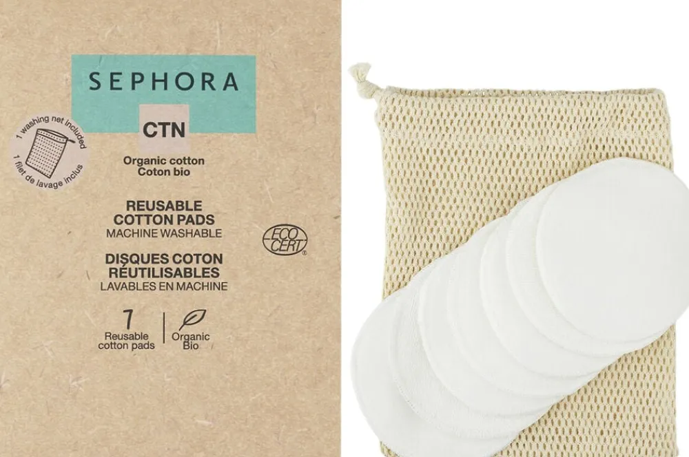 Sephora Collection Reusable Cotton Pads - 7-day kit - organic cotton
