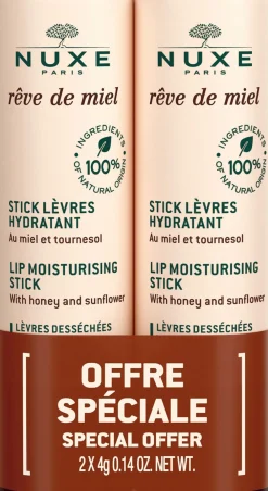 NUXE REVE DE MIEL LIP STICK DUOPACK 2 x 4 G