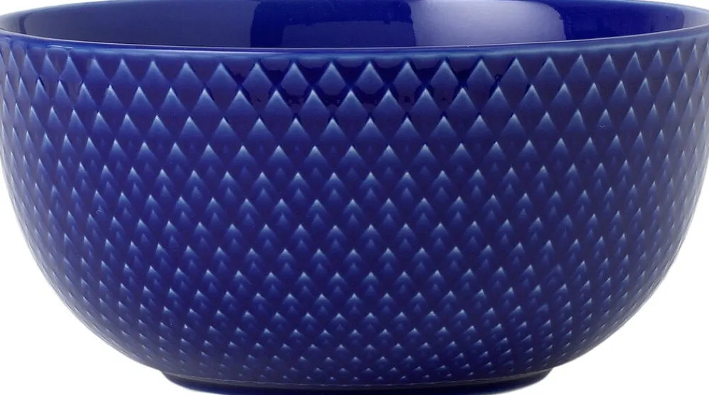 Lyngby Porcelæn Rhombe Color Skål Ø13 cm mørk blå porcelæn