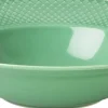 Lyngby Porcelæn Rhombe Dyb tallerken Ø24,5 cm grøn porcelæn