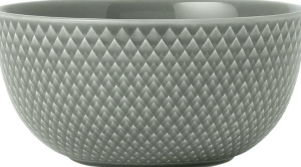 Lyngby Porcelæn Rhombe Earth Skål Ø13 cm moss Sale