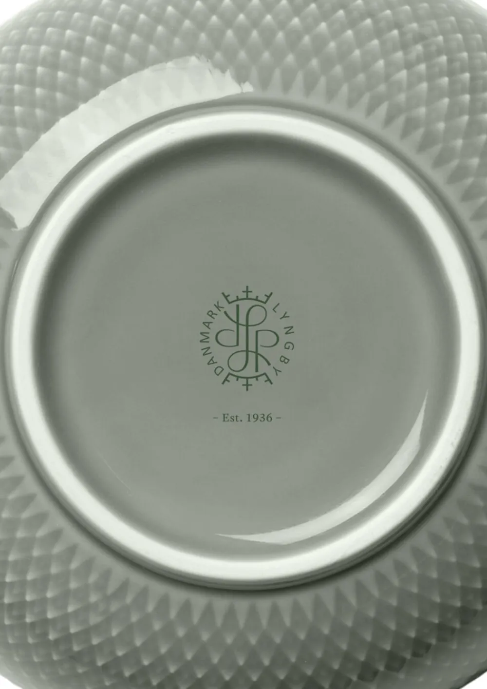 Lyngby Porcelæn Rhombe Earth Skål Ø13 cm moss Sale