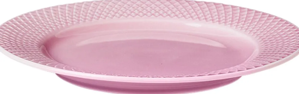 Lyngby Porcelæn Rhombe Frokosttallerken Ø21 cm rosa porcelæn