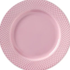 Lyngby Porcelæn Rhombe Frokosttallerken Ø21 cm rosa porcelæn