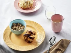 Lyngby Porcelæn Rhombe Frokosttallerken Ø21 cm rosa porcelæn