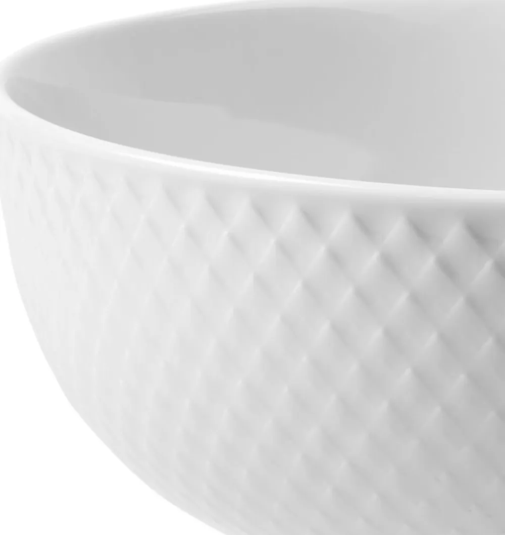 Rhombe Skål Ø15. 5 cm hvid>Lyngby Porcelæn
