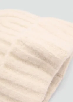 Dame MANGO Ribbed knit beanie