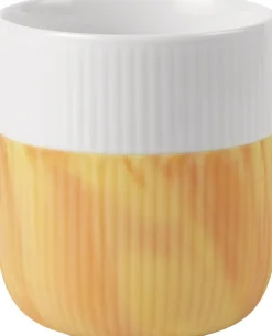 Royal Copenhagen Riflet Contrast Marble Krus - fiery yellow Clearance