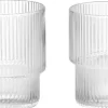 Ferm Living Ripple Glasses - Set of 4 - Clear