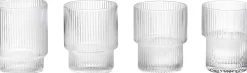 Ferm Living Ripple Glasses - Set of 4 - Clear