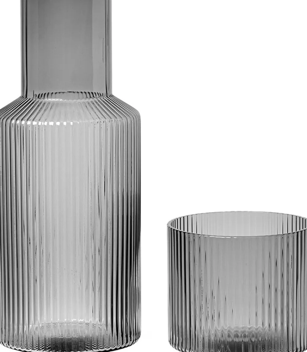 Ripple Small Carafe Set - Smoked Grey>Ferm Living Discount