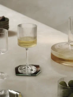 Ferm Living Ripple White Wine Glasses - Set of