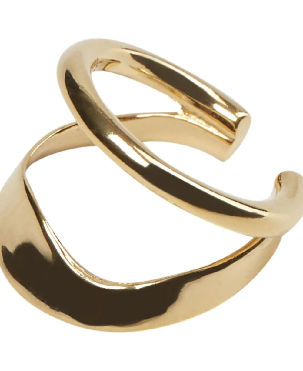 Maria Black Ripples Earcuff Gold New