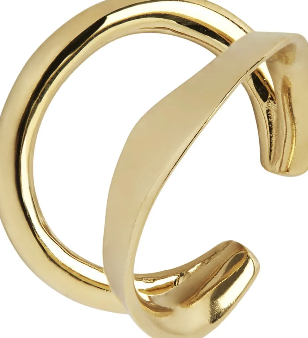 Maria Black Ripples Earcuff Gold New