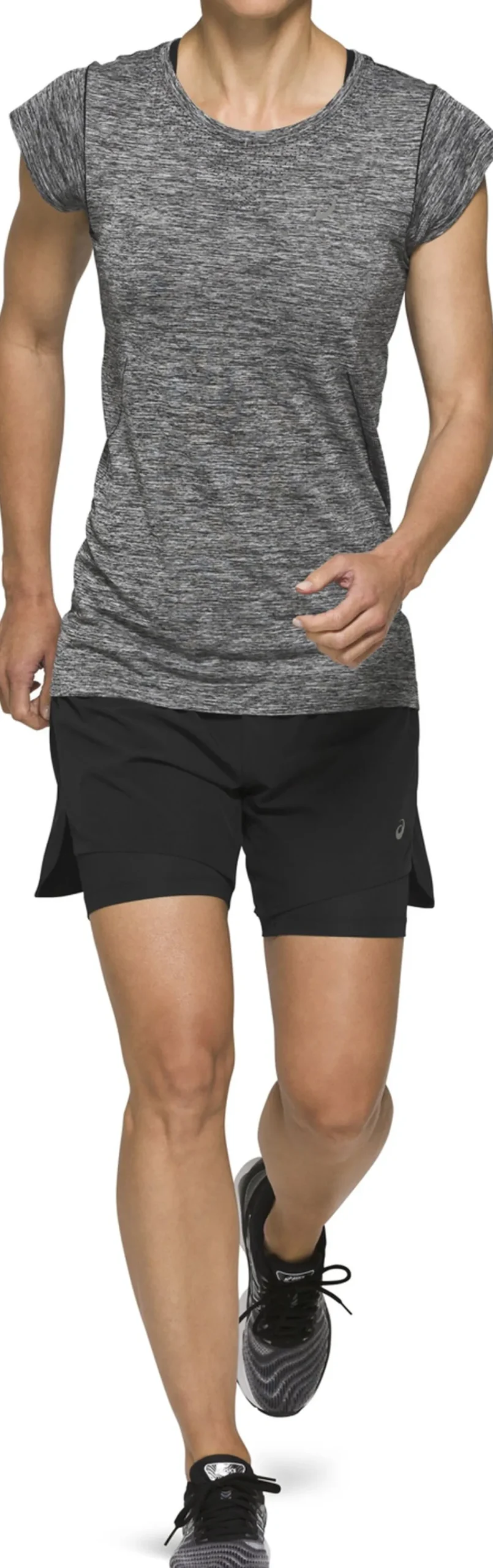 Asics Road 5,5" 2-i-1 løbeshorts Sort Discount