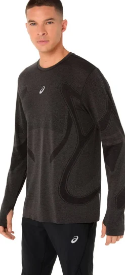 Asics Road Seamless Langærmet Løbe T-shirt Sort Discount