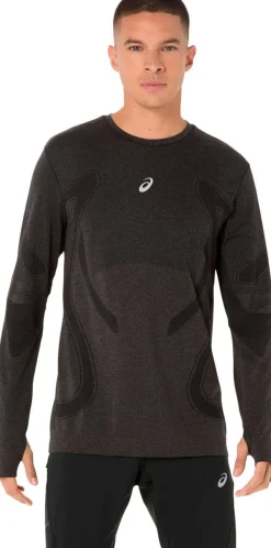 Asics Road Seamless Langærmet Løbe T-shirt Sort Discount