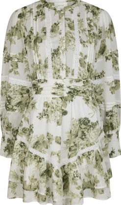 Neo Noir Roberta Flower Flow Dress Sage green Discount