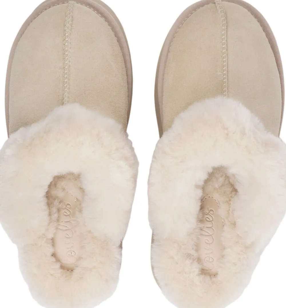 ROBSON - SILK COW SUEDE MULES WITH SHEARLING>Lovelies New