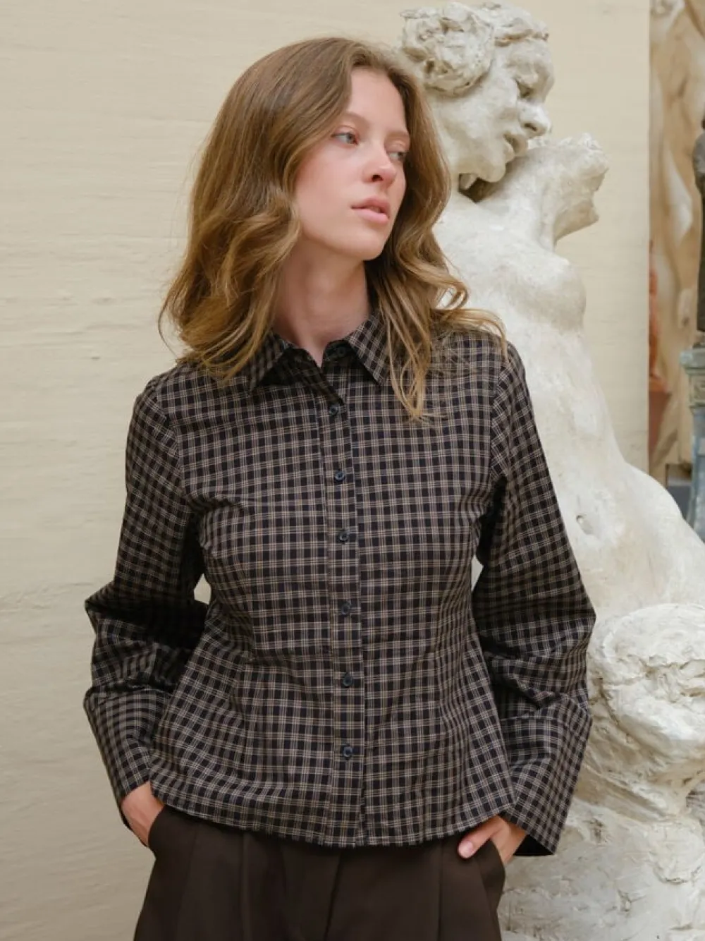 Dame Neo Noir Rosa Mini Check Shirt