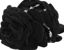 SUI AVA Rosa Velvet Hair Claw Black shimmer