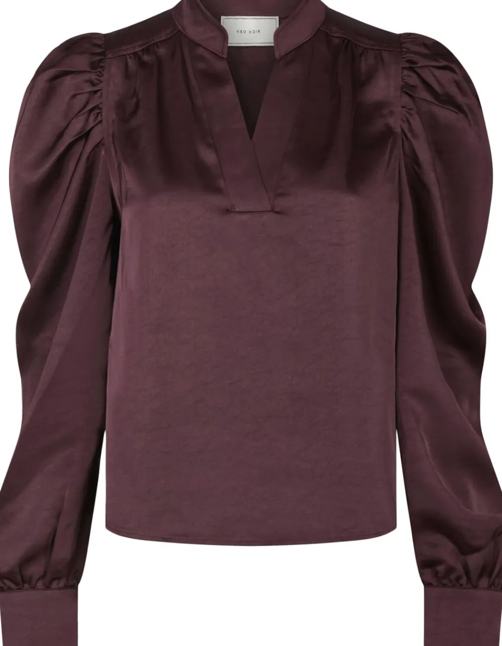 Neo Noir Rosslyn Heavy Sateen Blouse Burgundy Best