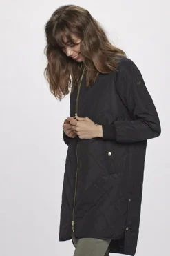 H2O Rubina Quilted lang overgangsjakke Sort Online