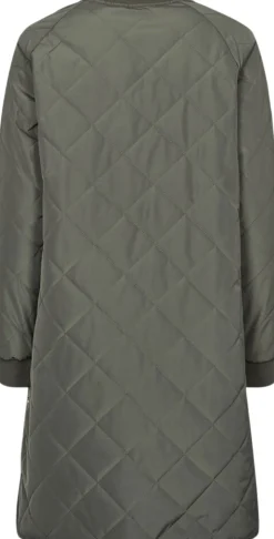H2O Rubina Quilted lang overgangsjakke Gr&oslash;n New