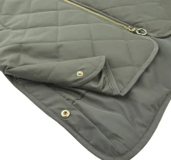 H2O Rubina Quilted lang overgangsjakke Gr&oslash;n New