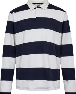 Magasin du Nord Collection Rugby 1 Polo - GOTS Navy blazer / star white stripe Sale