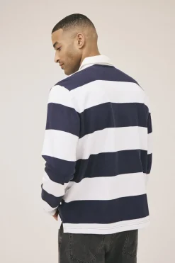 Magasin du Nord Collection Rugby 1 Polo - GOTS Navy blazer / star white stripe Sale