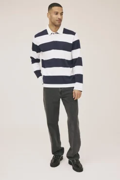 Magasin du Nord Collection Rugby 1 Polo - GOTS Navy blazer / star white stripe Sale