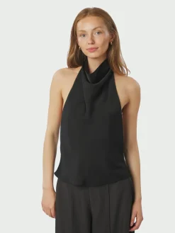 Neo Noir Sania Heavy Satin Top Black Discount