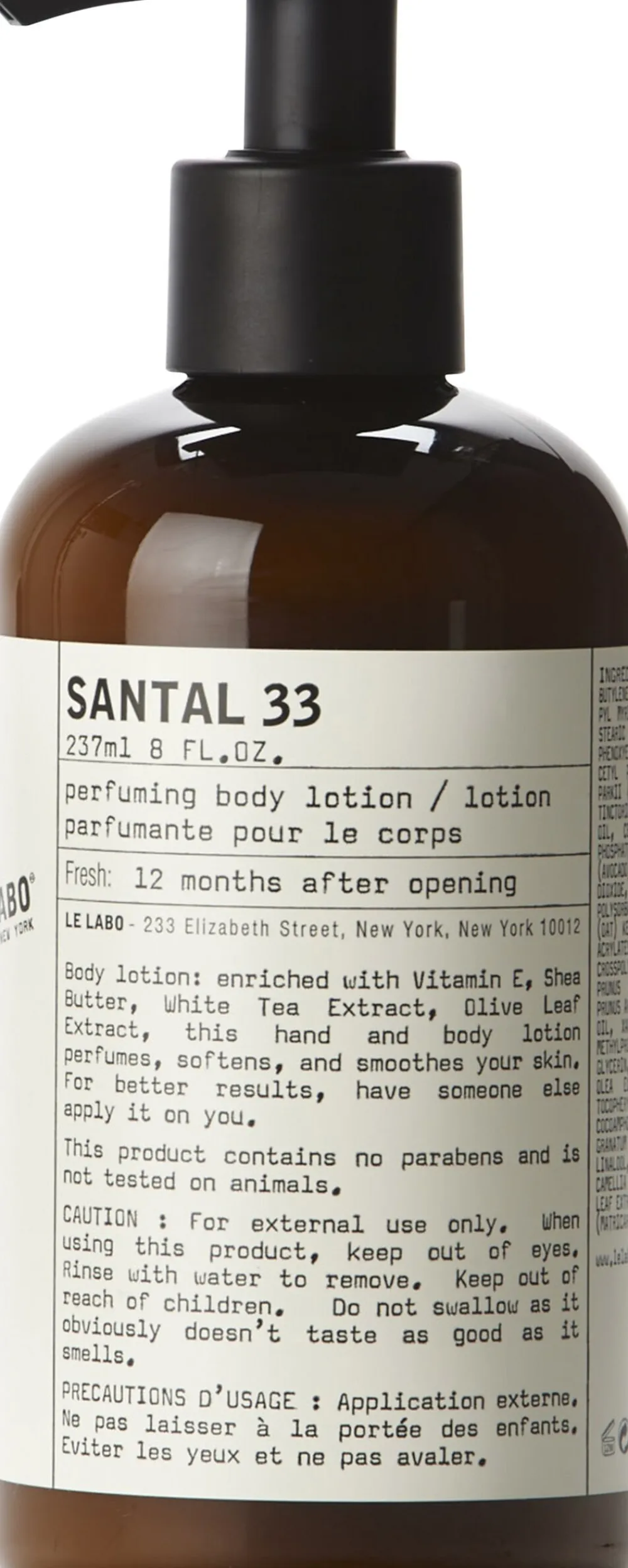 Le Labo Santal 33 Perfuming Body Lotion 237ml