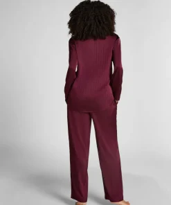 Hunkemöller Satin Pinstripe Jacket Purple Hot