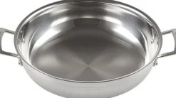 Le Creuset Sautergryde m/ låg 3-ply rustfrit stål